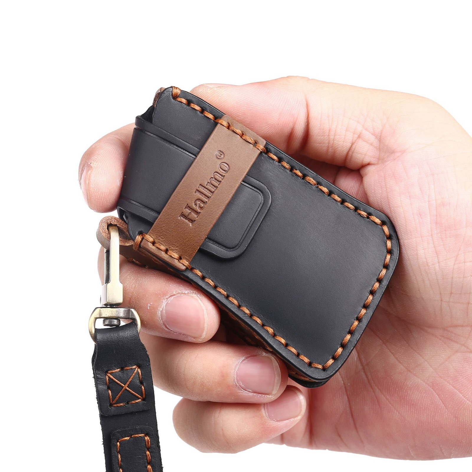 For Lexus 4-button Hallmo Car Cowhide Leather Key Protective Cover Key Case(Blue) - Image 2