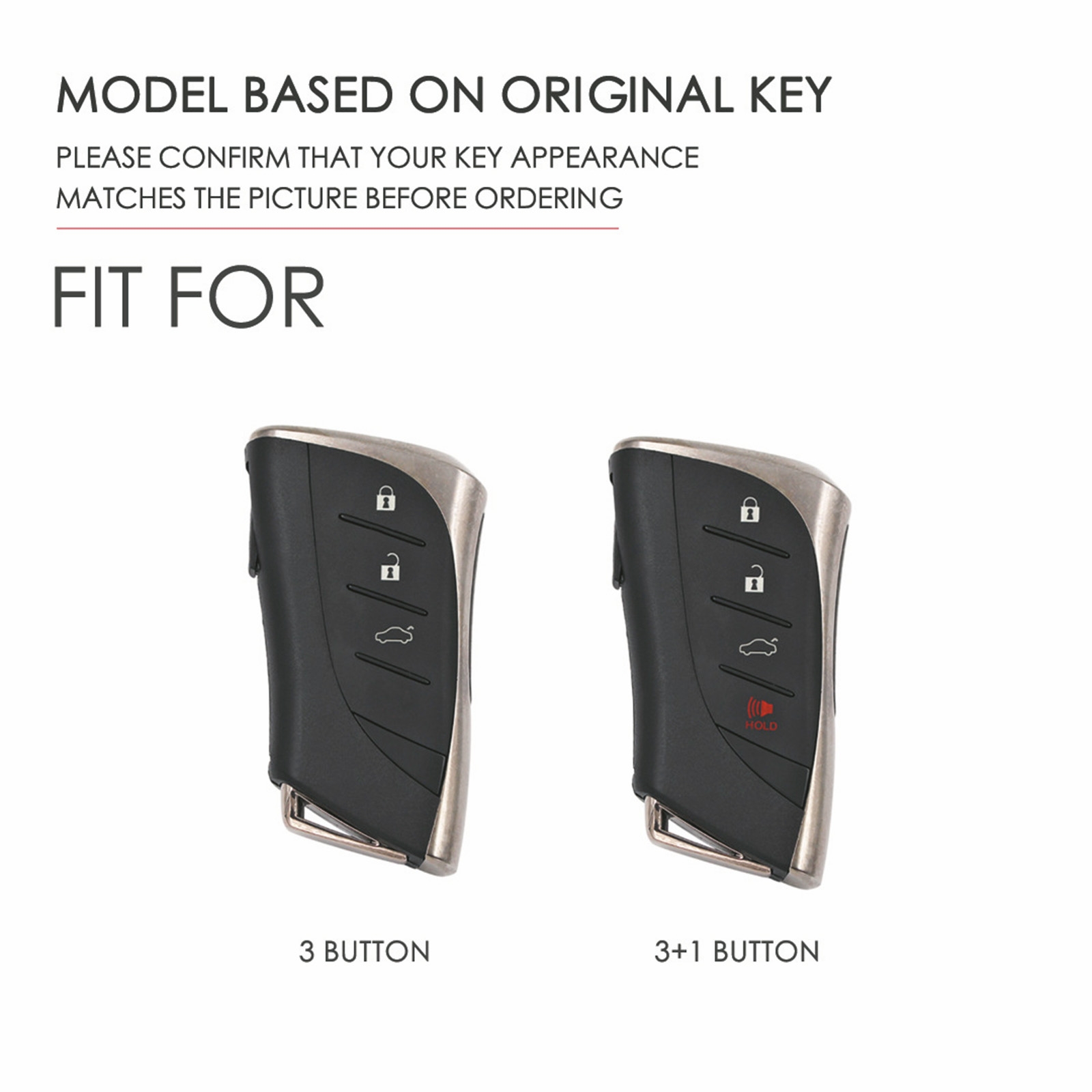 For Lexus 4-button Hallmo Car Cowhide Leather Key Protective Cover Key Case(Blue) - Image 3