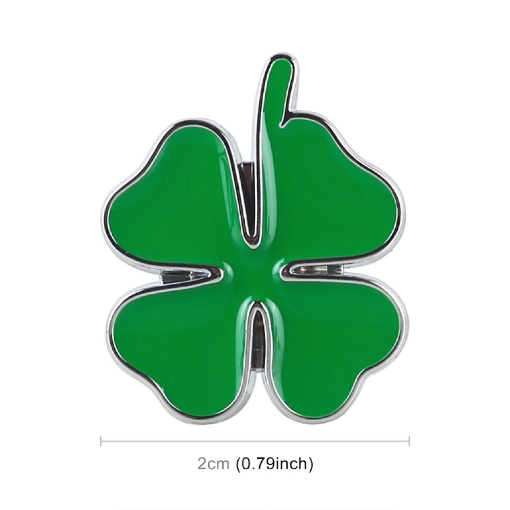 2pcs Four Leaf Clover Luck Symbol Badge Labeling Sticker Styling Car Decoration, Size: 2x2x0.2cm - Image 2