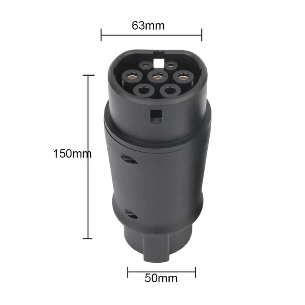 SAE J1772 New Energy Vehicle Charging Gun Type 1 to Type 2 Adapter - Image 2