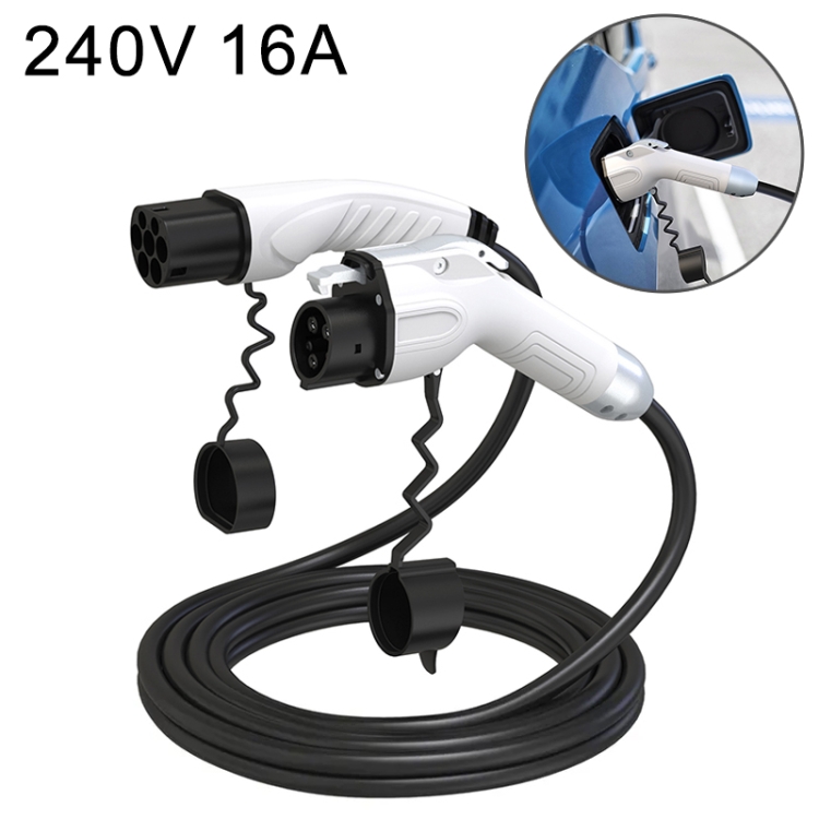 Feyree 16A 4KW Home New Energy Vehicle Charger Type 2 to Type 1 Charging Cable Single Phase, Length: 5m
