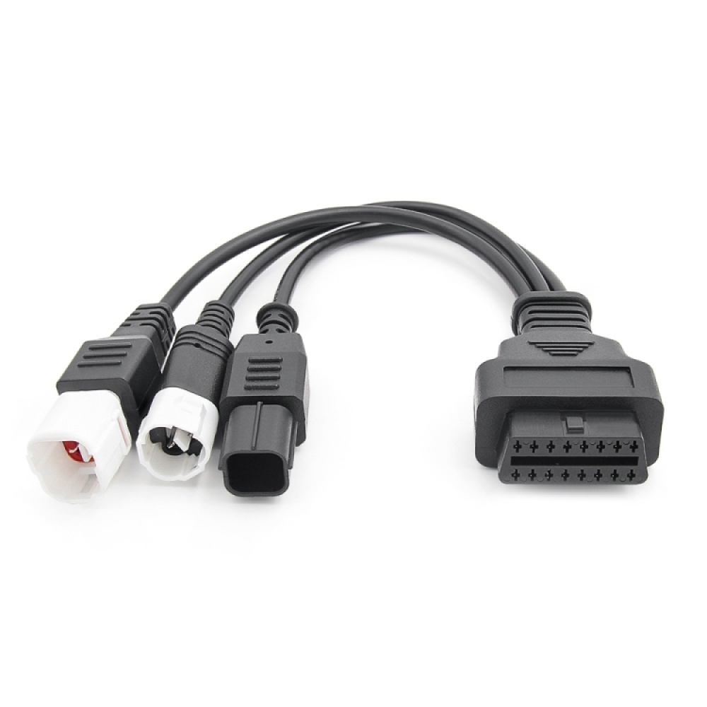 Motorcycle OBD II 3 Pin + 4 Pin + 6 Pin to 16 Pin Adapter Cable for Honda / Yamaha - Image 2