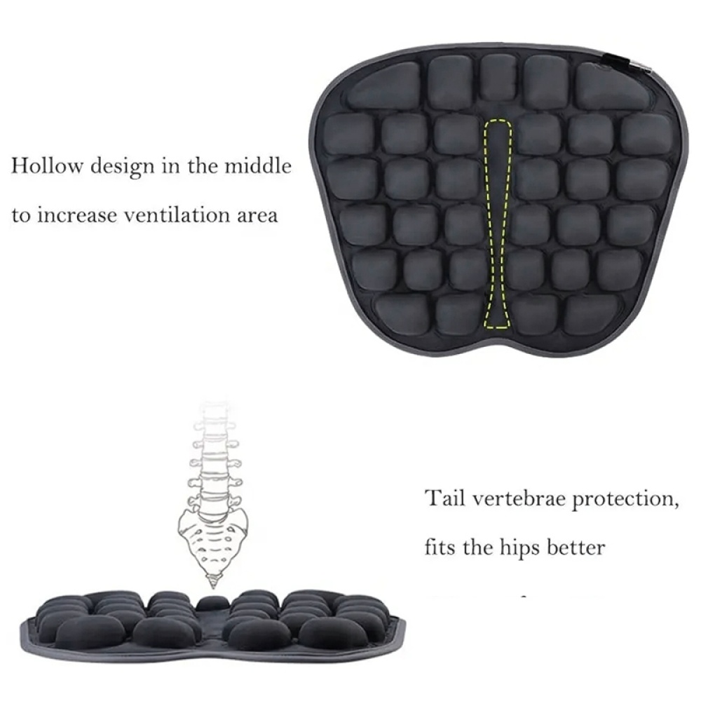 IN-SC003 Car Office Inflatable Airbag Seat Cushion, Style: Manual Inflation (Grey) - Image 2