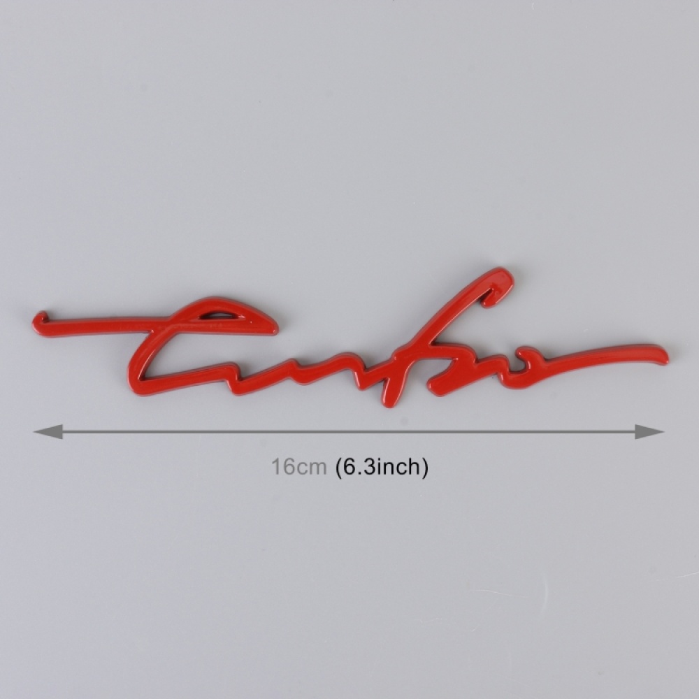 Car Personalized Aluminum Alloy Decorative Stickers, Size: 16x3.5x0.4cm (Red) - Image 2