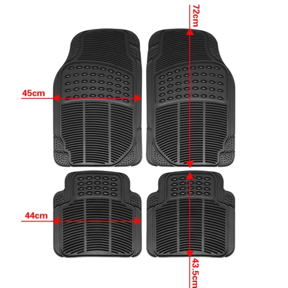 TIROL T13115 4 Set General Car Waterproof Rubber Floor Mats - Image 2