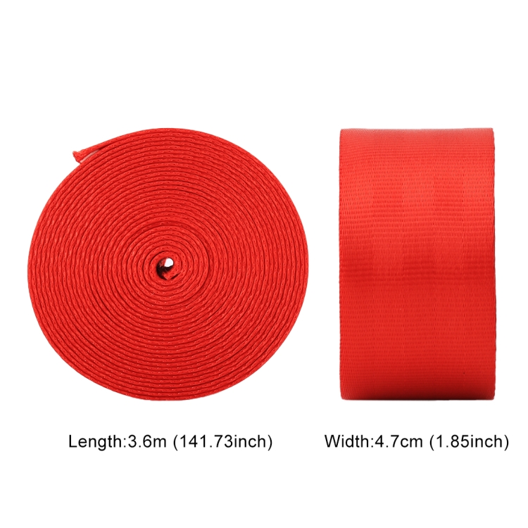 Car Modified Polyester Seat Belt Harness Racing Safety Seat Belt, Length: 3.6m (Red) - Image 3