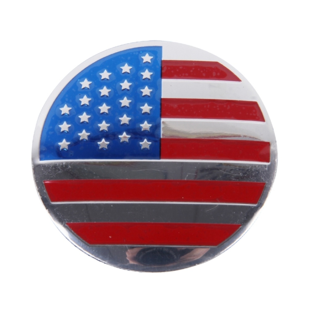 4 PCS USA Flag Metal Car Sticker Wheel Hub Caps Centre Cover Decoration - Image 3