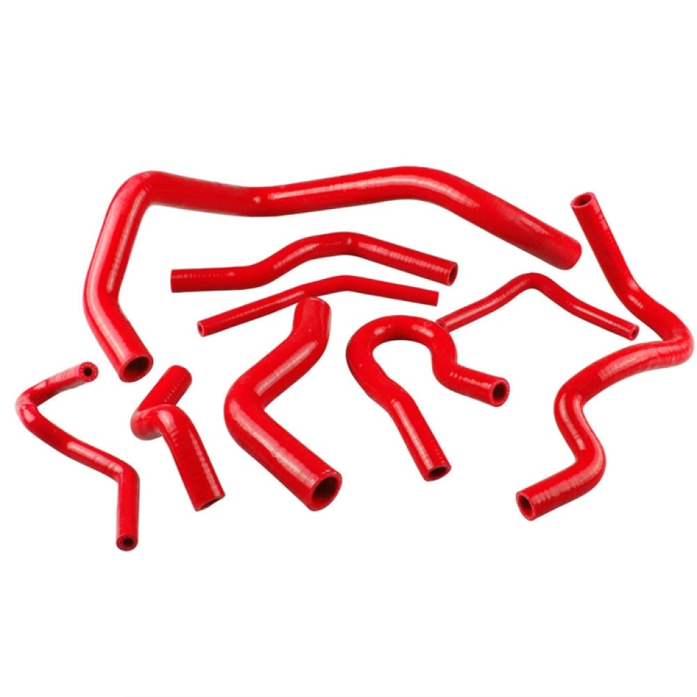 9 PCS Auto Silicone Radiator Hose Kit for Honda Civic D15 D16 EG EK 1992-2000(Red) - Image 2