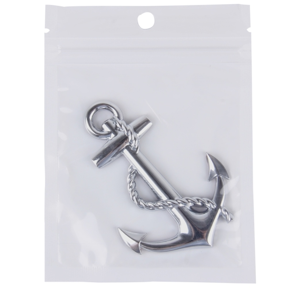 Ship Anchor Shape Car Auto Metal Free Stickers(Silver) - Image 3