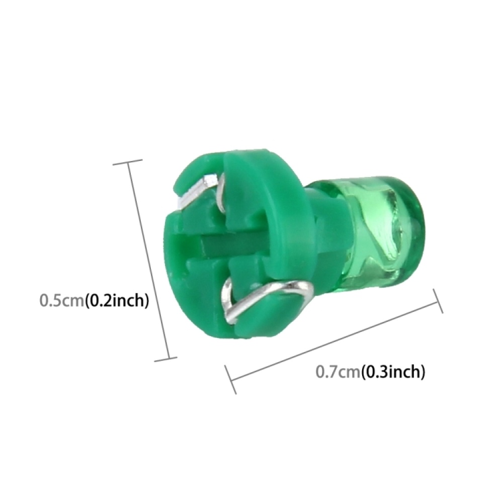 10PCS 2W T3 Wedge Instrument Panel LED Light Dashboard Gauge Cluster Indicator Lamp Bulb(Green Light) - Image 2