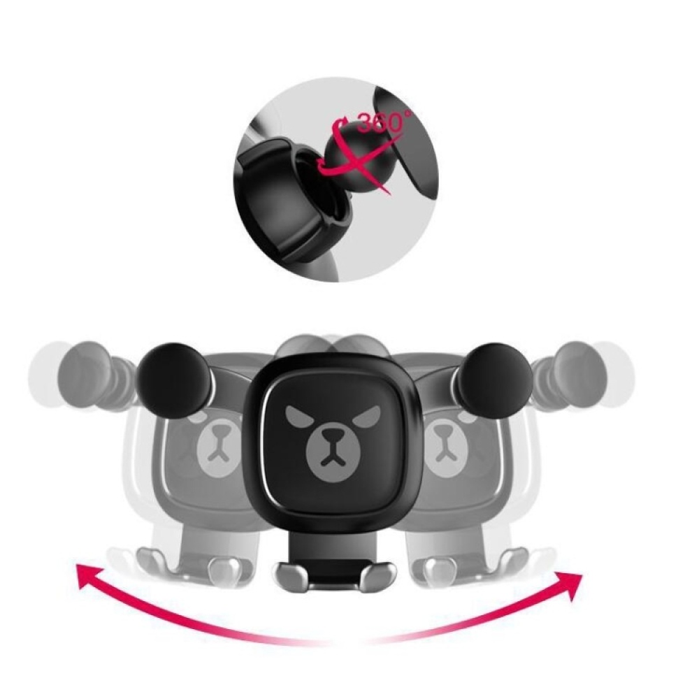 Big Eyes Pattern Gravity Cartoon Air Vent Car Mount Phone Holder(Black) - Image 3