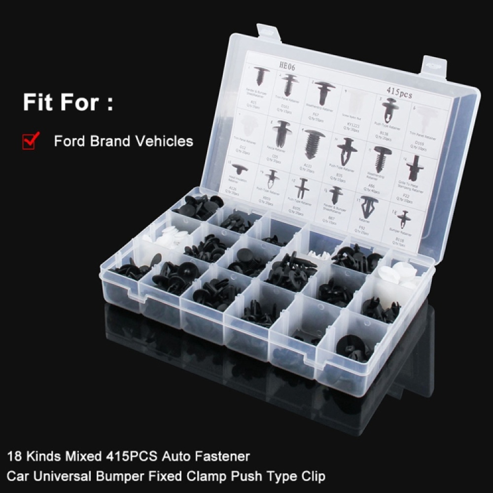 415 PCS Car Retainer Clips Assortment Car Panel Trim Plastic Fasteners Rivet Clips Set - Image 3