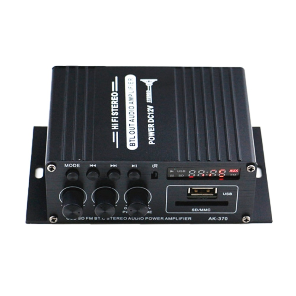 AK370 12V Household / Car Bluetooth HIFI Amplifier Audio with Remote Control - Image 2