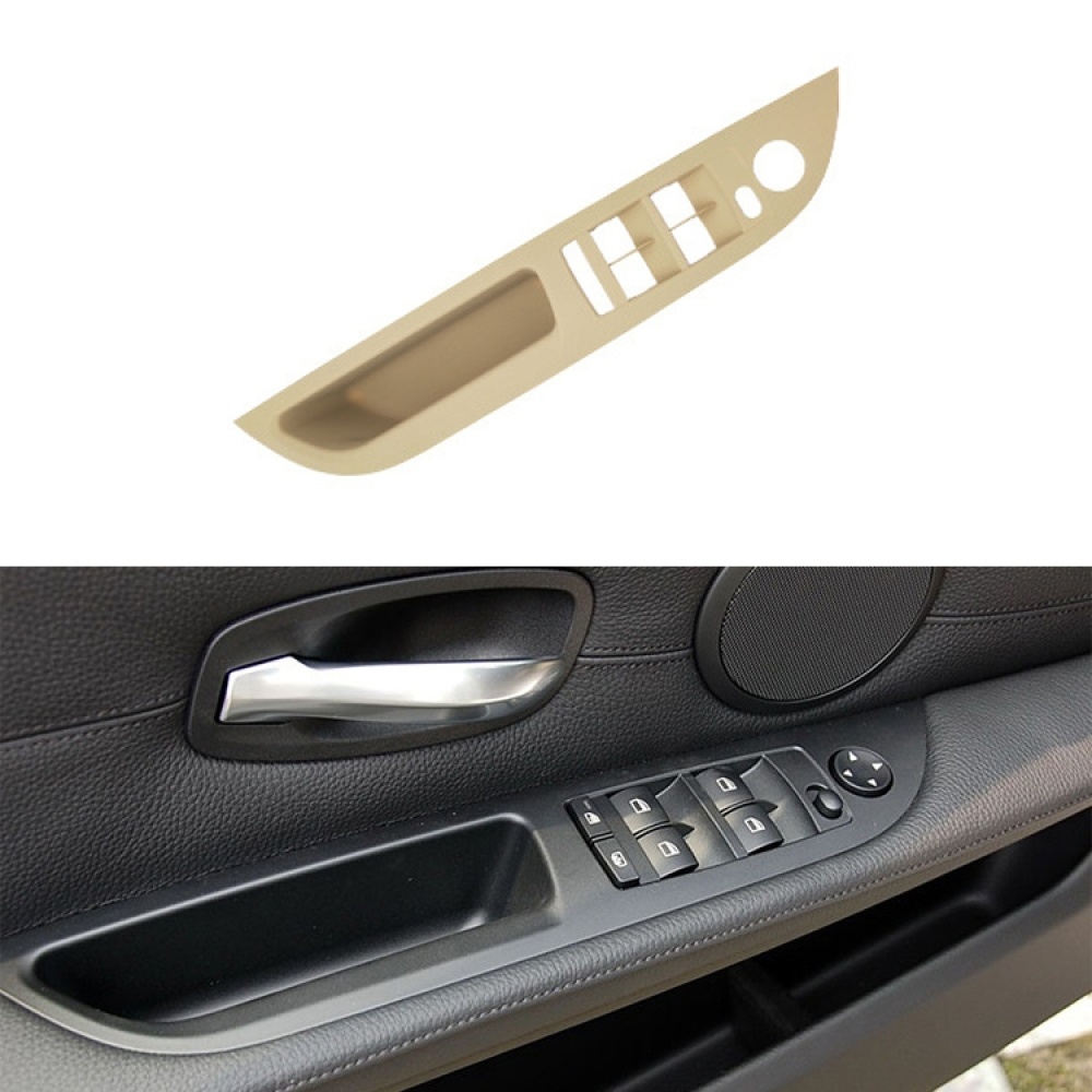 Car Left Front Door Window Lift Switch Trim Panel 51416983705 for BMW E60 2008-2010, Left Driving Standard Version (Beige)