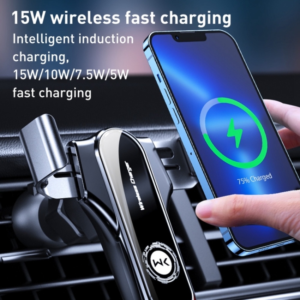 WK WP-U201 Captain Sujie Wireless Charging Car Phone Holder (Black) - Image 3