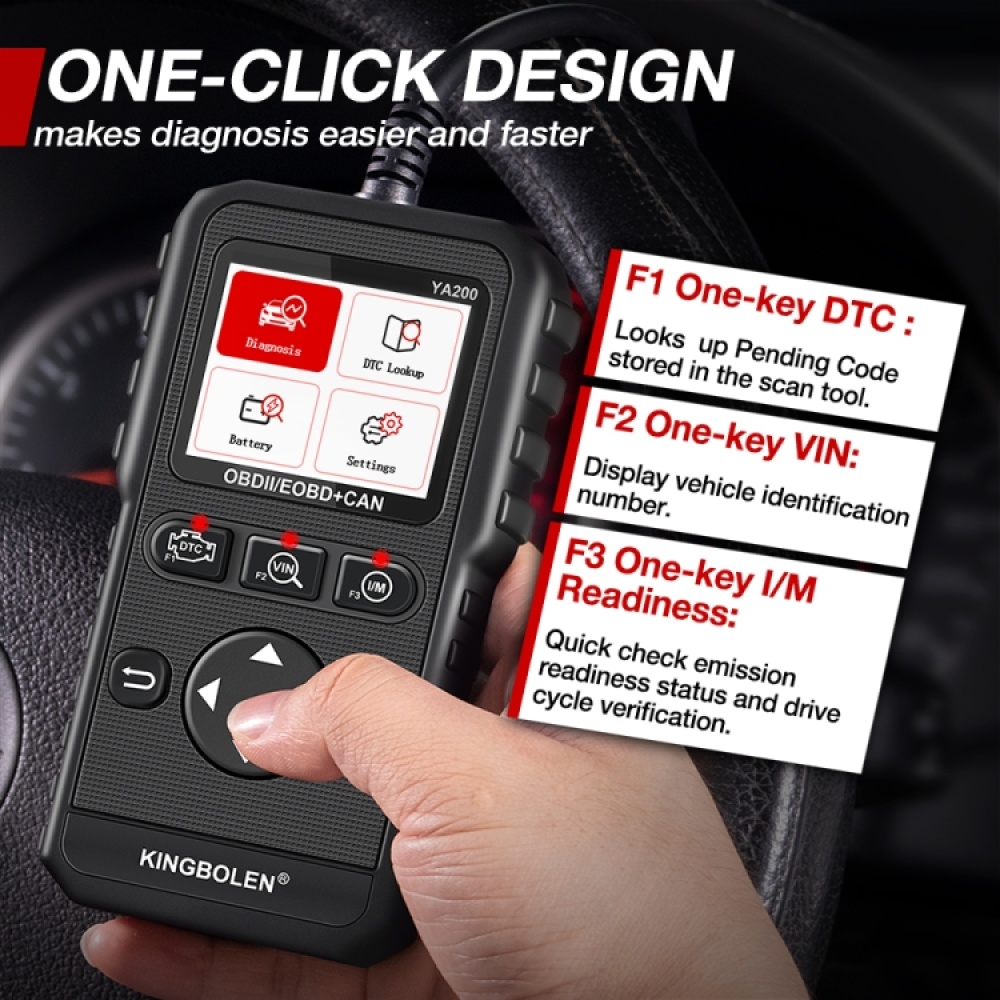 KINGBOLEN YA200 OBD2 Car Fault Diagnosis Tool Fault Analyzer - Image 2