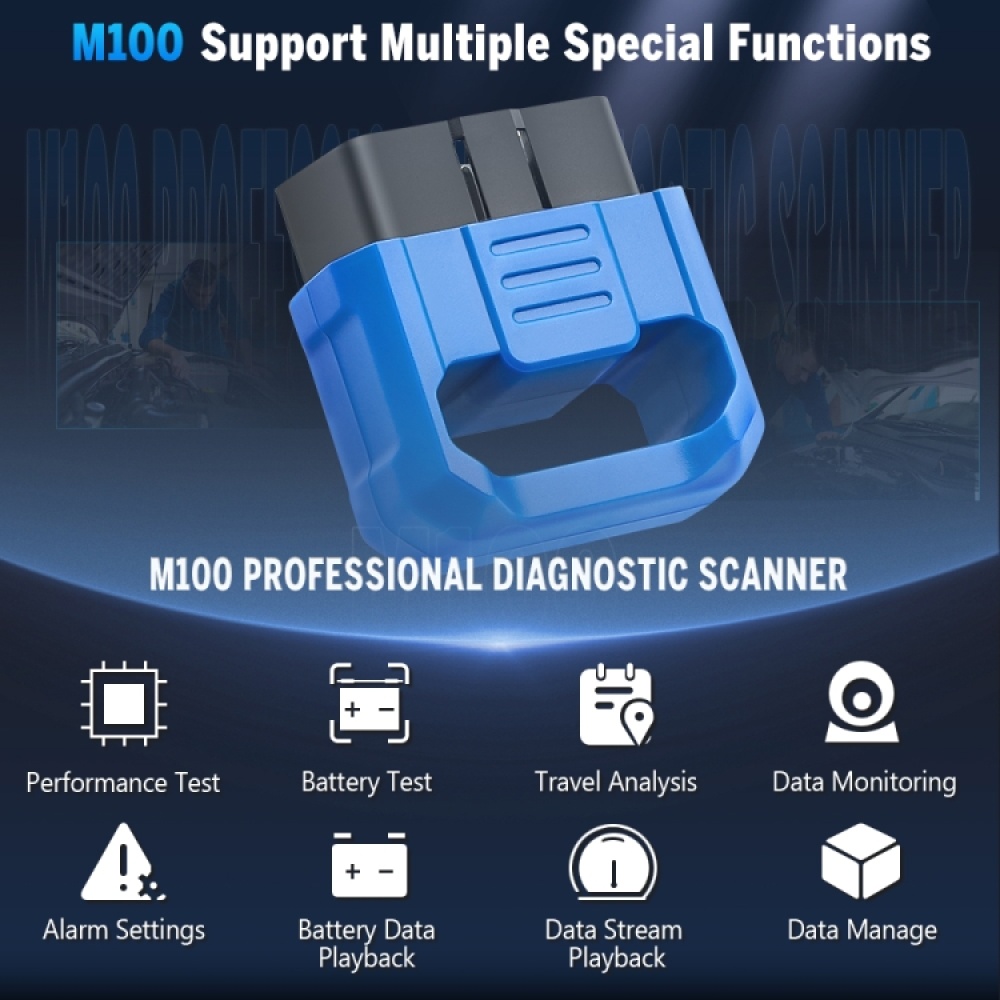 M100 ELM327 Bluetooth 4.0 OBD2 Fault Diagnostic Scanner - Image 2