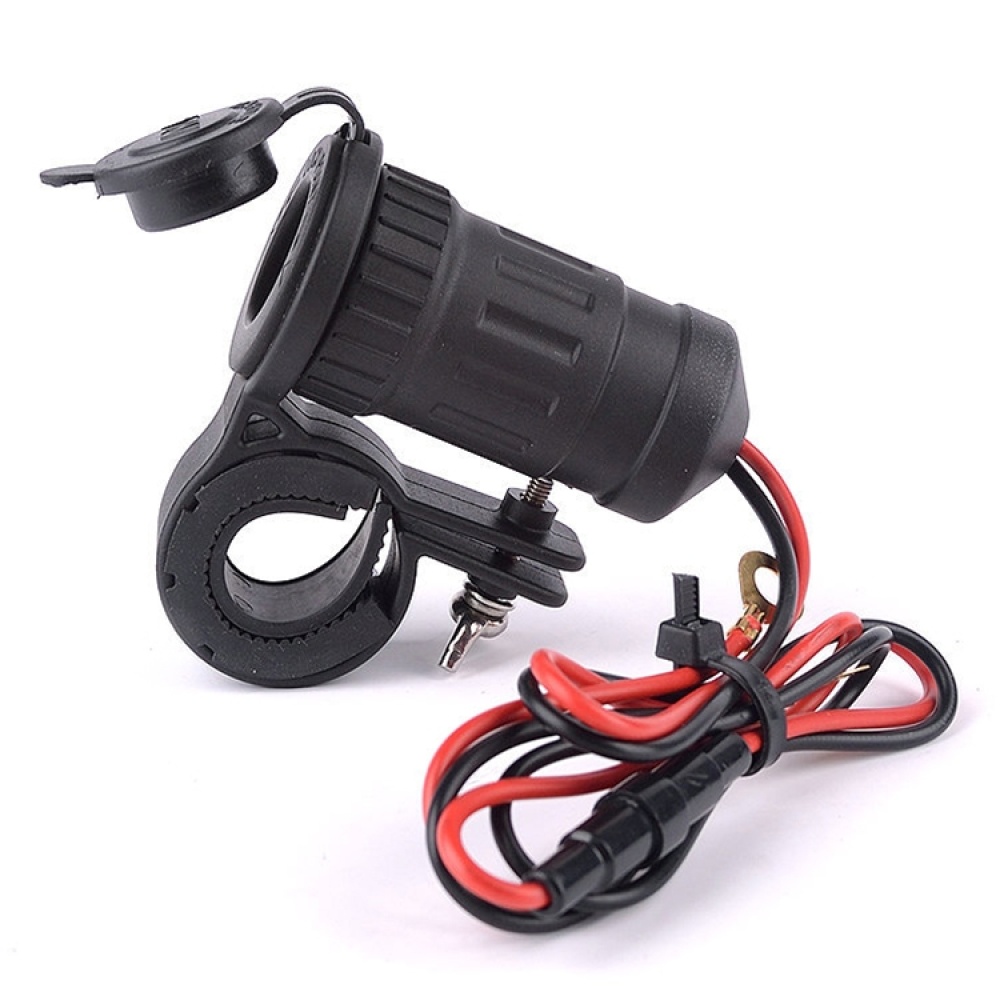 Motorcycle Cigarette Lighter Socket Car Charger Socket GPS Socket with Waterproof Cover - Image 2