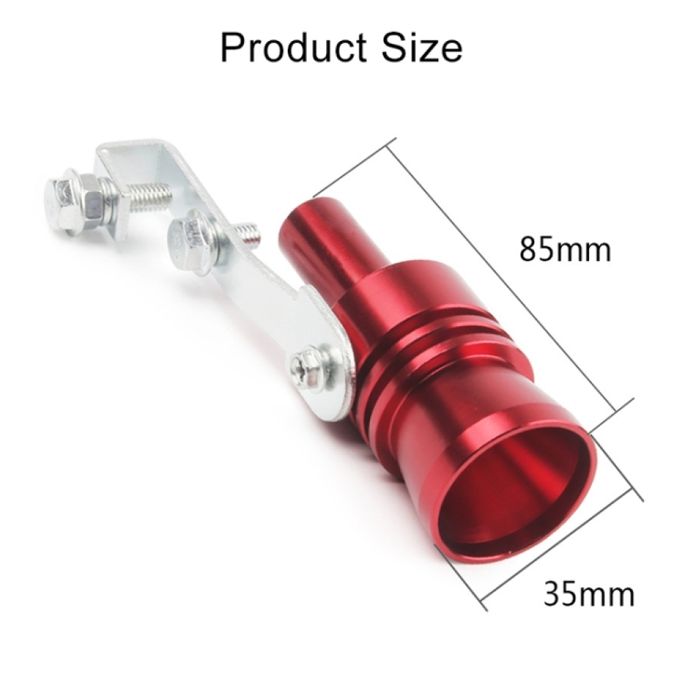 Universal Aluminum Turbo Sound Exhaust Muffler Pipe Whistle Car / Motorcycle Simulator Whistler, Size: XL, Outside Diameter: 35mm(Red) - Image 2