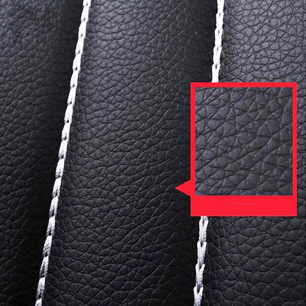 9 in 1 Universal PU Leather Four Seasons Anti-Slippery Cushion Mat Set for 5 Seat Car (Black) - Image 3