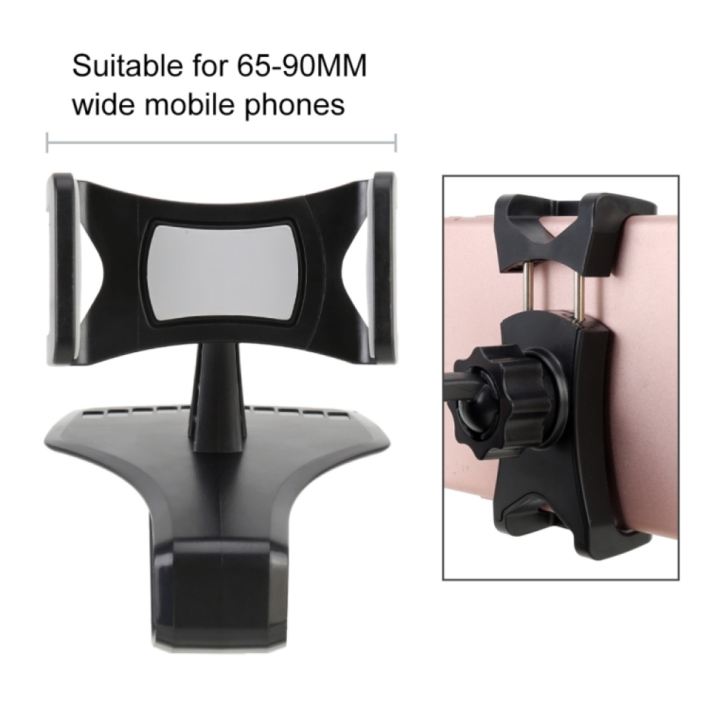 Car Dashboard Mobile Phone Holder Bracket with Number Plate (Black) - Image 3