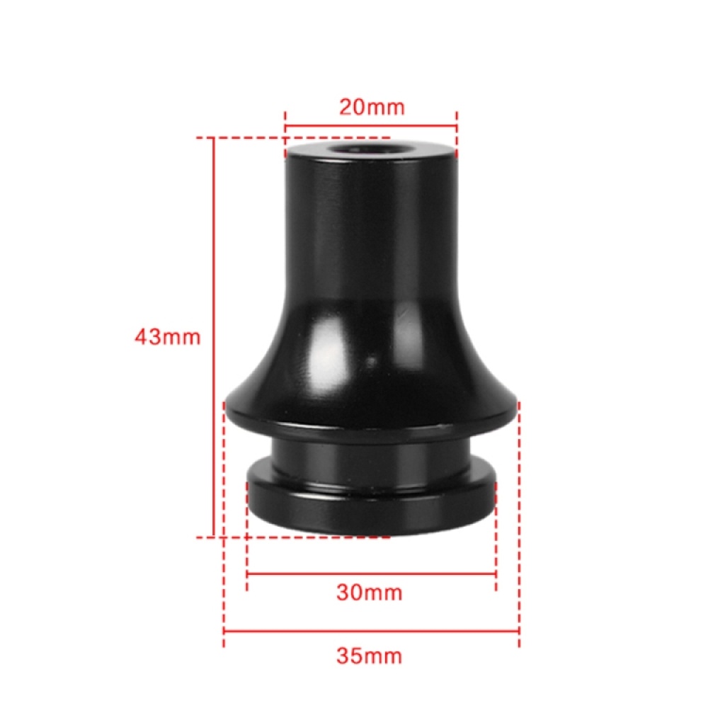 Car Gear Head Adapter Gear Lever Base Connector Stopper M12x1.25 with 3 Copper Adapter (Black) - Image 2