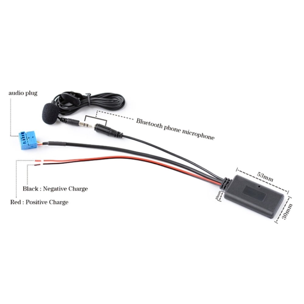 Car Wireless Bluetooth Module AUX Audio Adapter Cable AUX Bluetooth Music + MIC for Mazda M6 M3 RX-8 MX-5 / Bestune B70 - Image 3