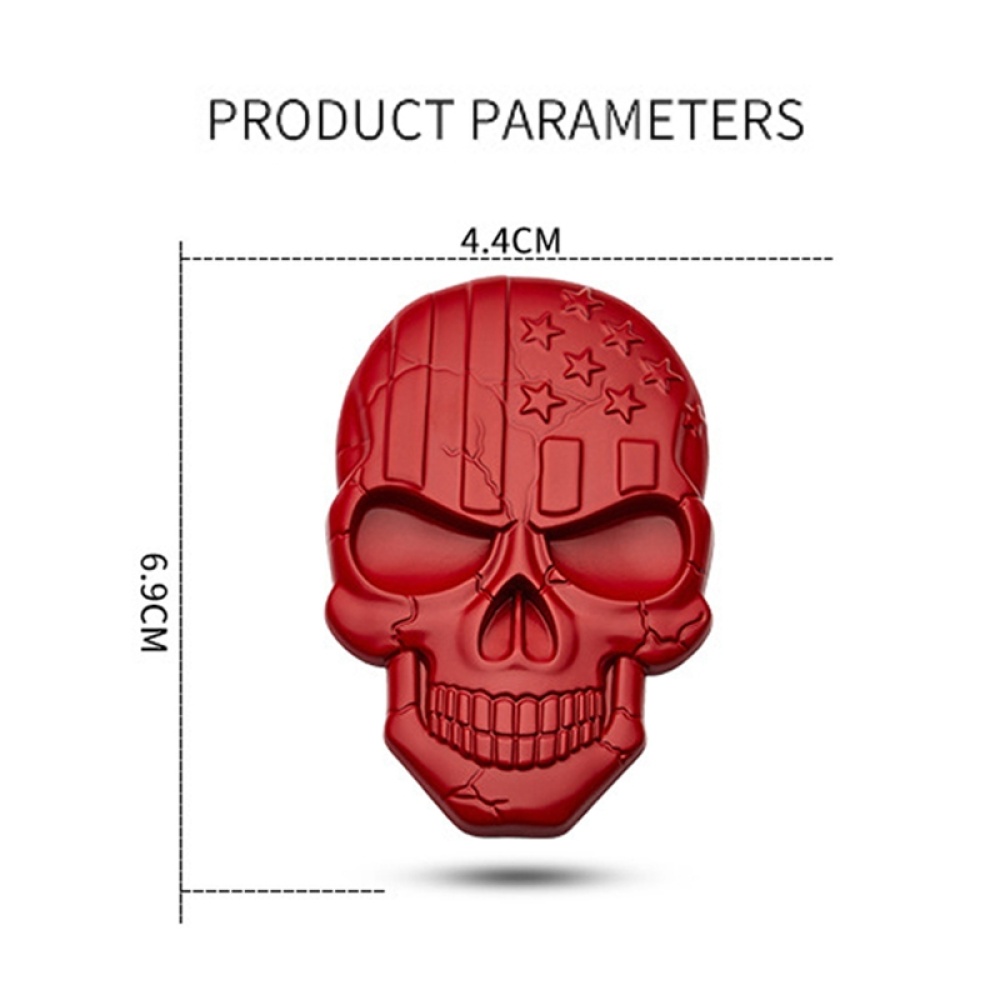 Three-dimensional Devil Skull Metal Plating Car Sticker (Black) - Image 2