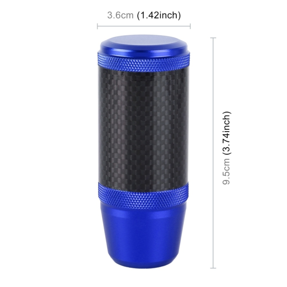 Universal Car Carbon Fiber Metal Gear Shift Knob (Blue) - Image 2