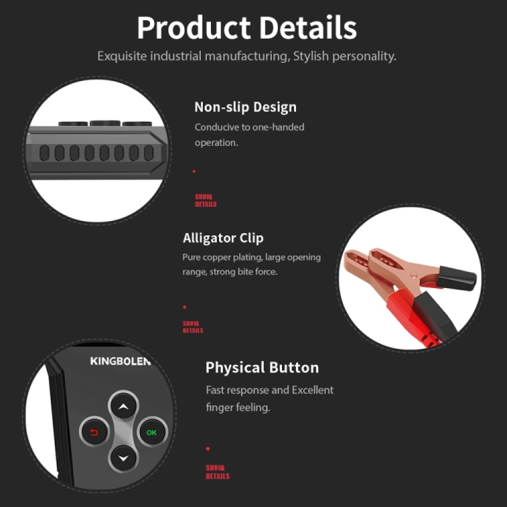 KINGBOLEN KBL520 Car Digital Load Battery Tester - Image 3