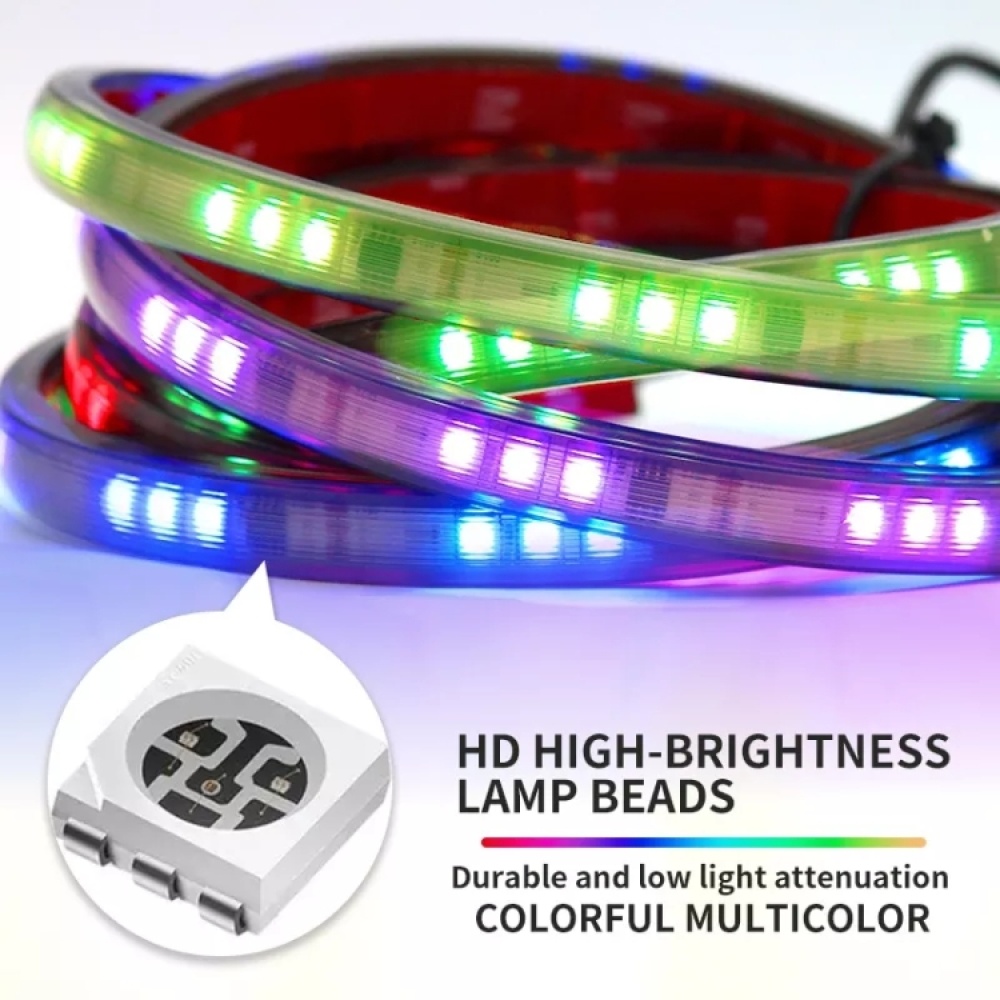 S20-200CM 200cm DC12V-24V Car Rear LED RGB Daytime Running Lights Strip Colorful Lamp - Image 3