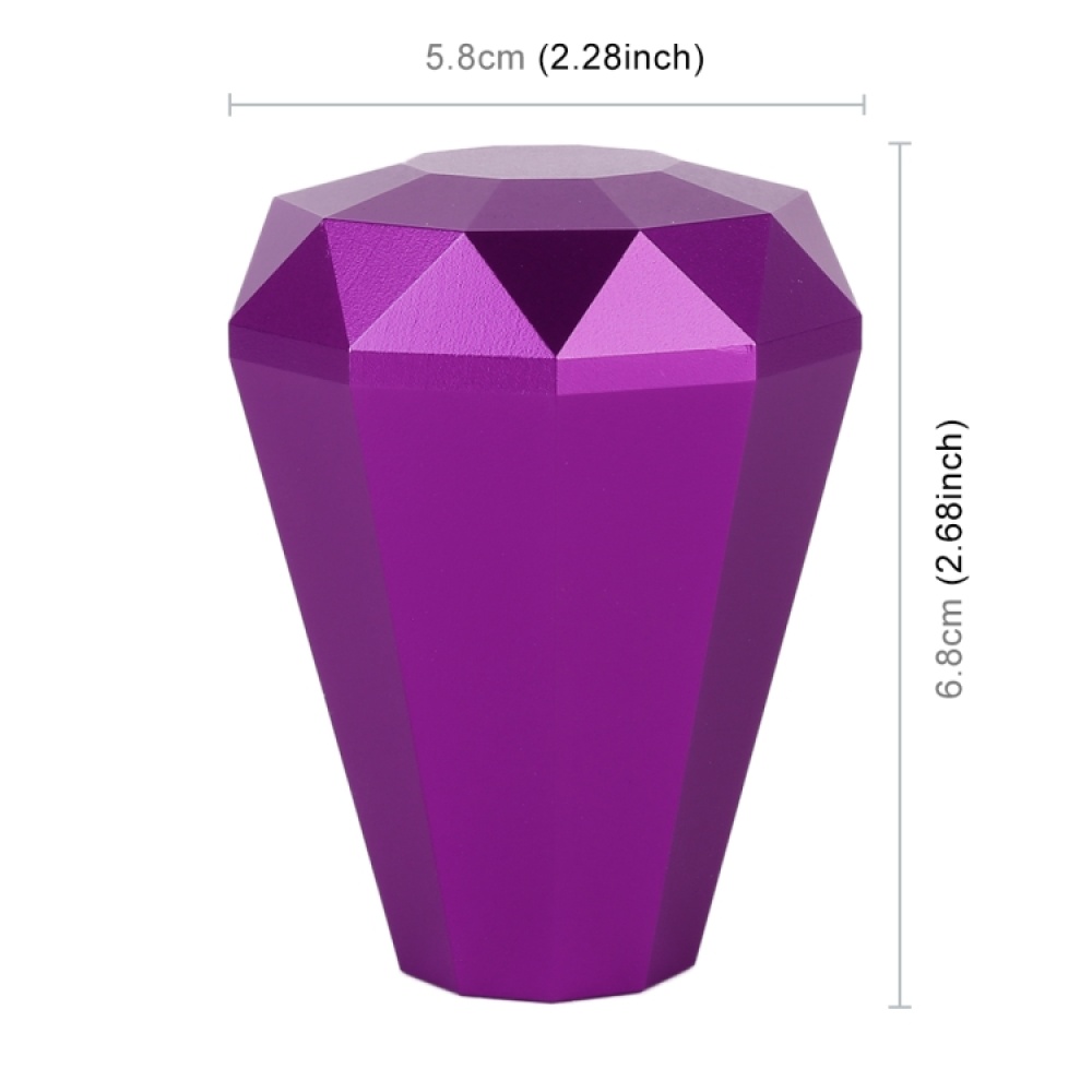 Universal Car Diamond Shape Metal Gear Shift Knob (Purple) - Image 2