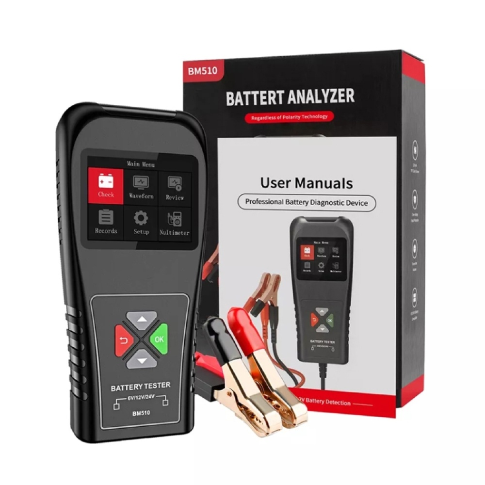 BM510 Car 6V / 12V / 24V Battery Tester Analyzer - Image 3