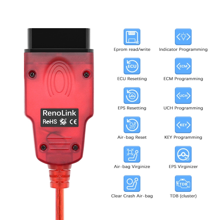 For Renault Renolink V1.99 Car Diagnostic OBD OBD2 ECU Programmer ECM UCH Key Programmer Tool - Image 3
