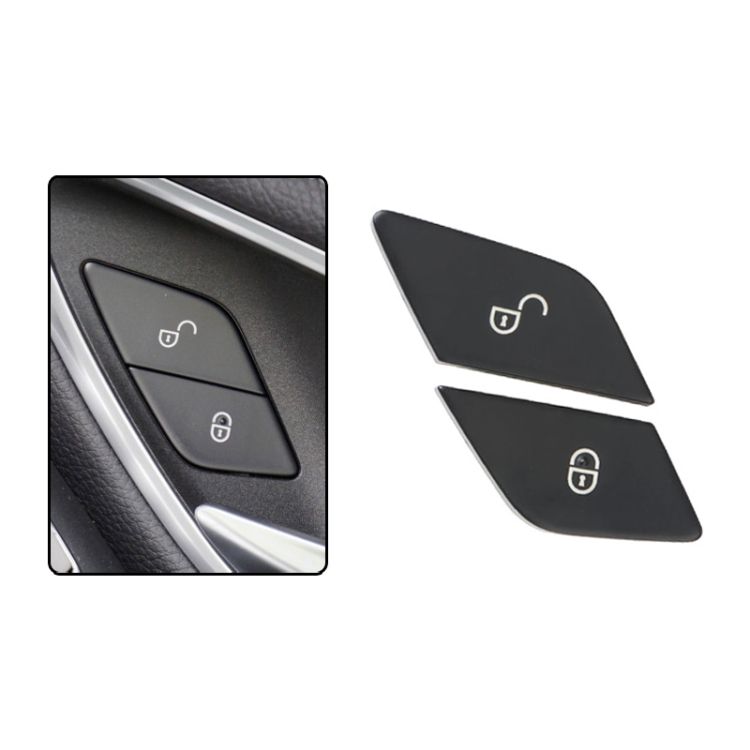 For Mercedes-Benz E-Class 2016-2021 Left Driving Car Right Side Door Lock Switch Buttons 2059055251(Black)