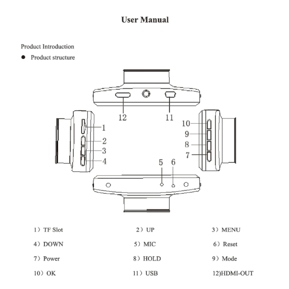 F9 Car Front and  Inner Dual Camera HD Infrared Night Vision Car Driving Recorder - Image 3