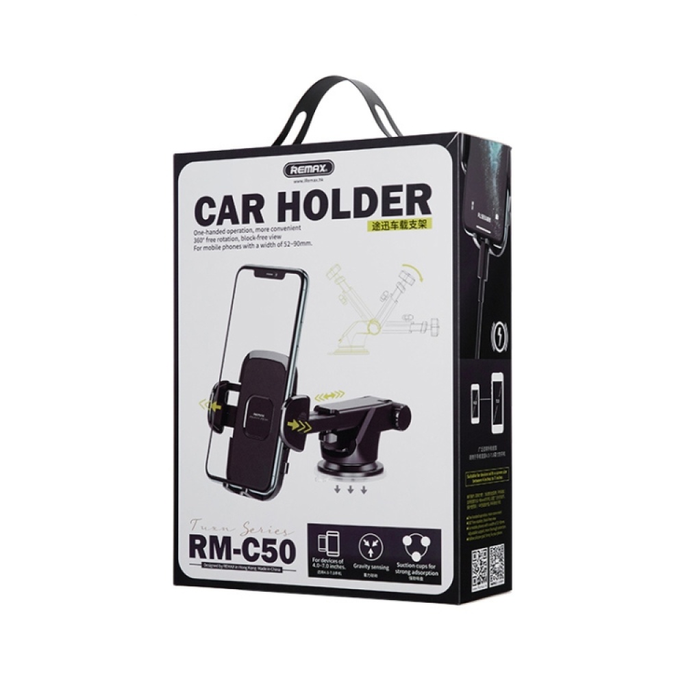 Remax RM-C50 Tuxn Series Car Mobile Phone Holder Bracket(Black) - Image 2