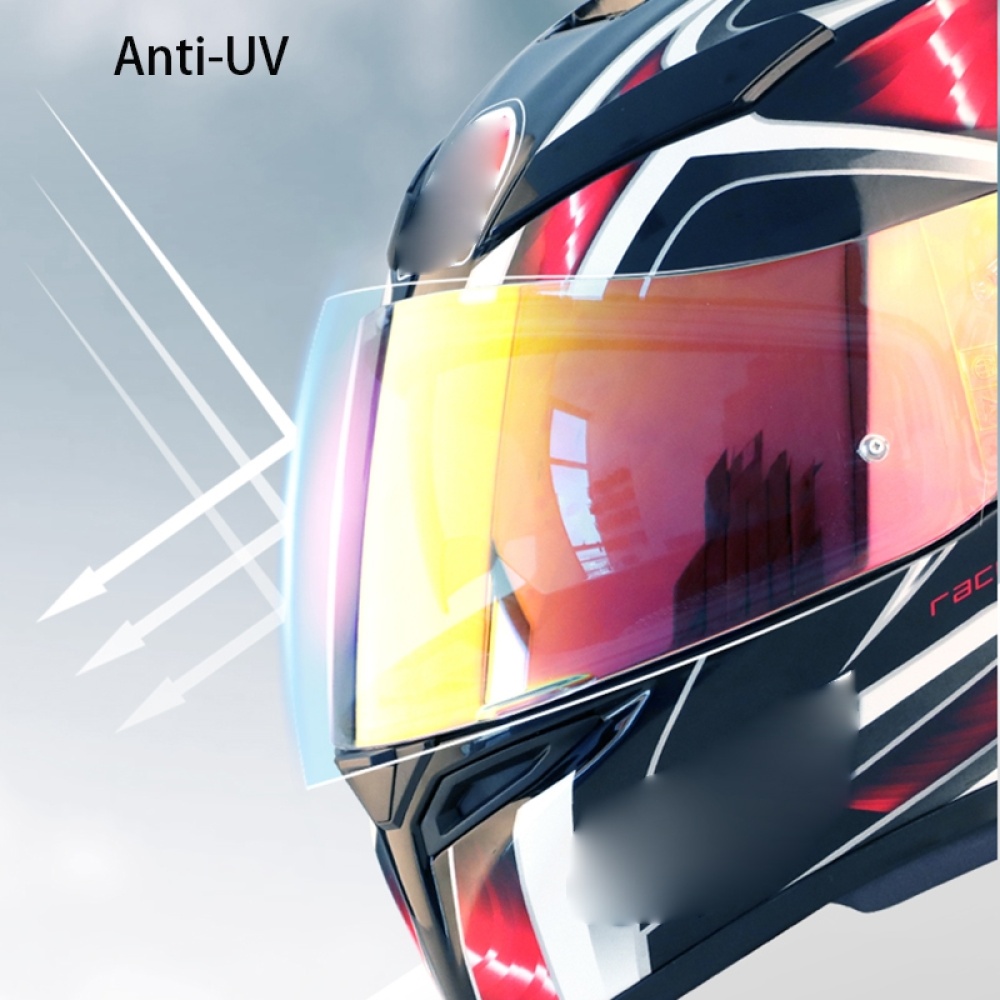 Motorcycle Helmet Visor Anti-UV Wind Shield Lens For AGV K1 / K3SV / K5(Aurora Red) - Image 3