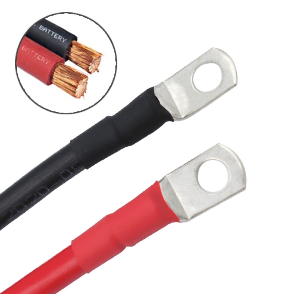 6AWG 25-8 Car 50cm Red + Black Pure Copper Battery Inverter Cable - Image 2