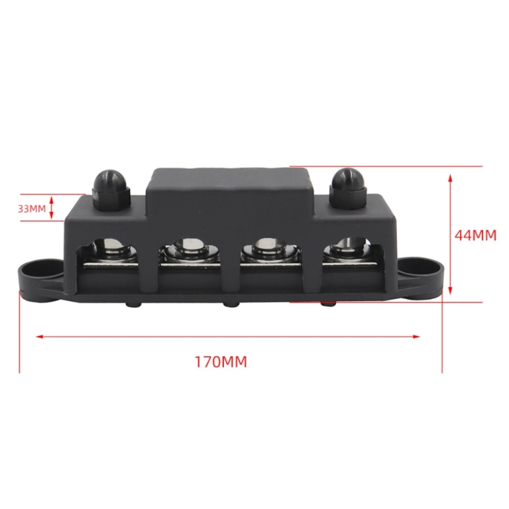 Black M10 Stud RV Ship High Current Power Distribution Terminal Block with Accessories - Image 3