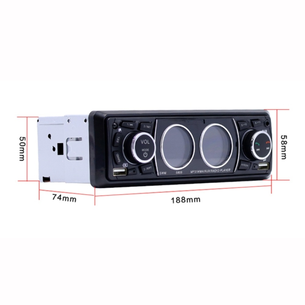 8808 Car Stereo Radio MP3 Audio Player Support Bluetooth Hand-free Calling / TF Card / U disk / AUX - Image 2