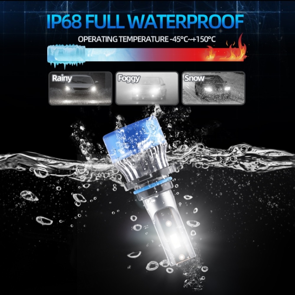 Q2 1 Pair 9005 25W / 3000LM / DC9-36V / 6000K IP68 Waterproof Car LED Headlight - Image 3