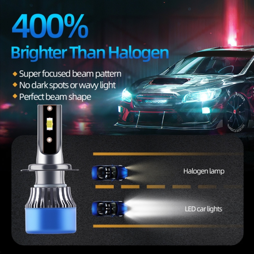 Q2 1 Pair H7 25W / 3000LM / DC9-36V / 6000K IP68 Waterproof Car LED Headlight - Image 2