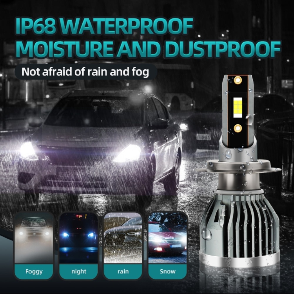 Q3 1 Pair H7 30W / 3000LM / DC9-36V / 6000K IP68 Waterproof Car LED Headlight - Image 3