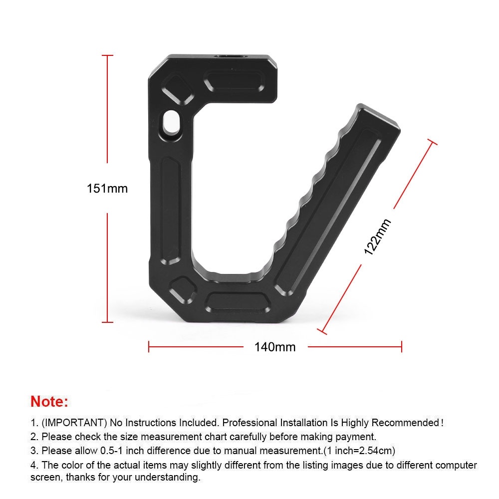 For Jeep Wrangler JK 2007-2018 Car Modification Aluminum Interior Handle(Red) - Image 3