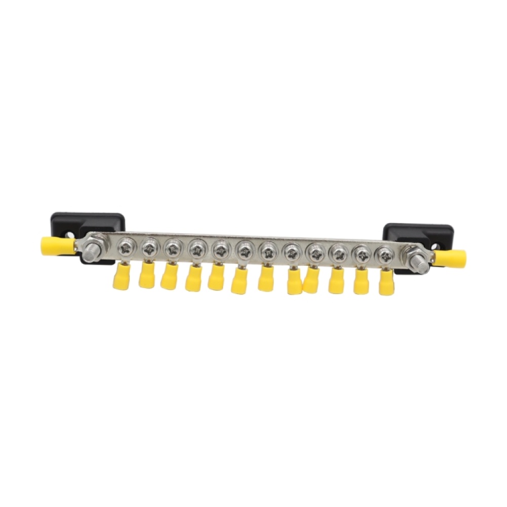 CP-3051 150A 12-48V RV Yacht 12-way Busbar with 14pcs Terminals(Black) - Image 2