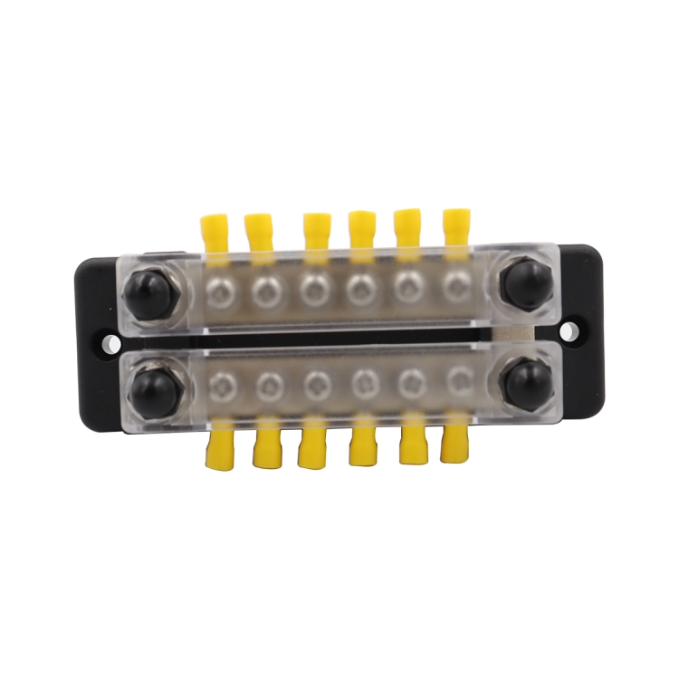CP-3114 1 Pair 150A 12-48V RV Yacht Double-row 6-way Busbar with 32pcs Terminals - Image 2
