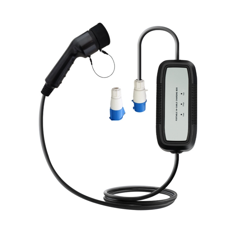 EV 32A Portable New Energy Vehicle Charging Gun Home Car Charger with Indicator Light, Plug:Type 2