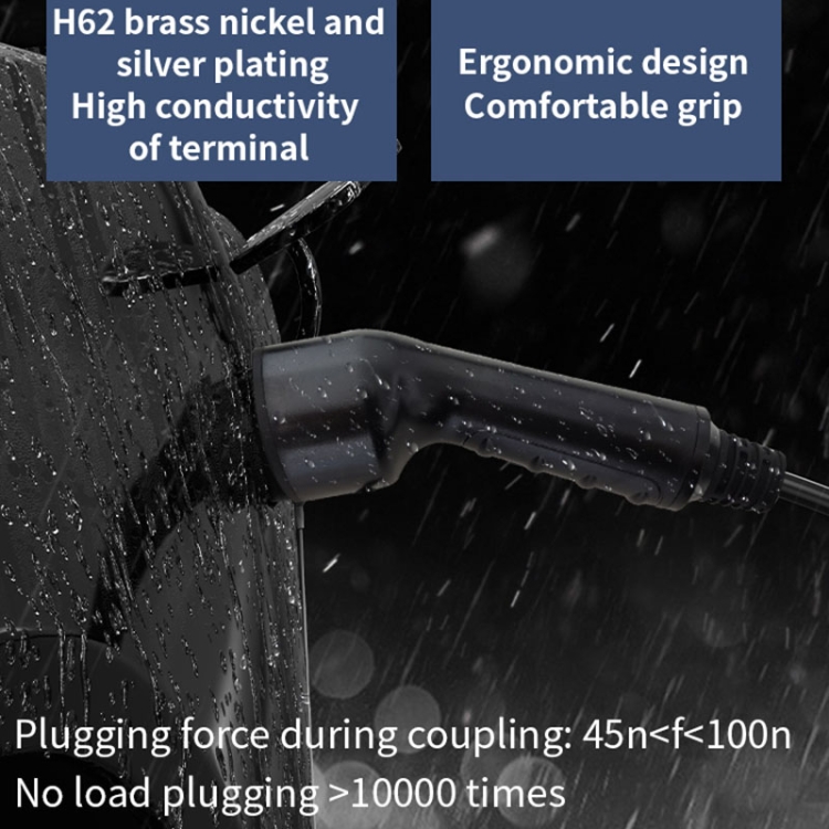 EV 32A Portable New Energy Vehicle Charging Gun Home Car Charger with Indicator Light, Plug:Type 2 - Image 3