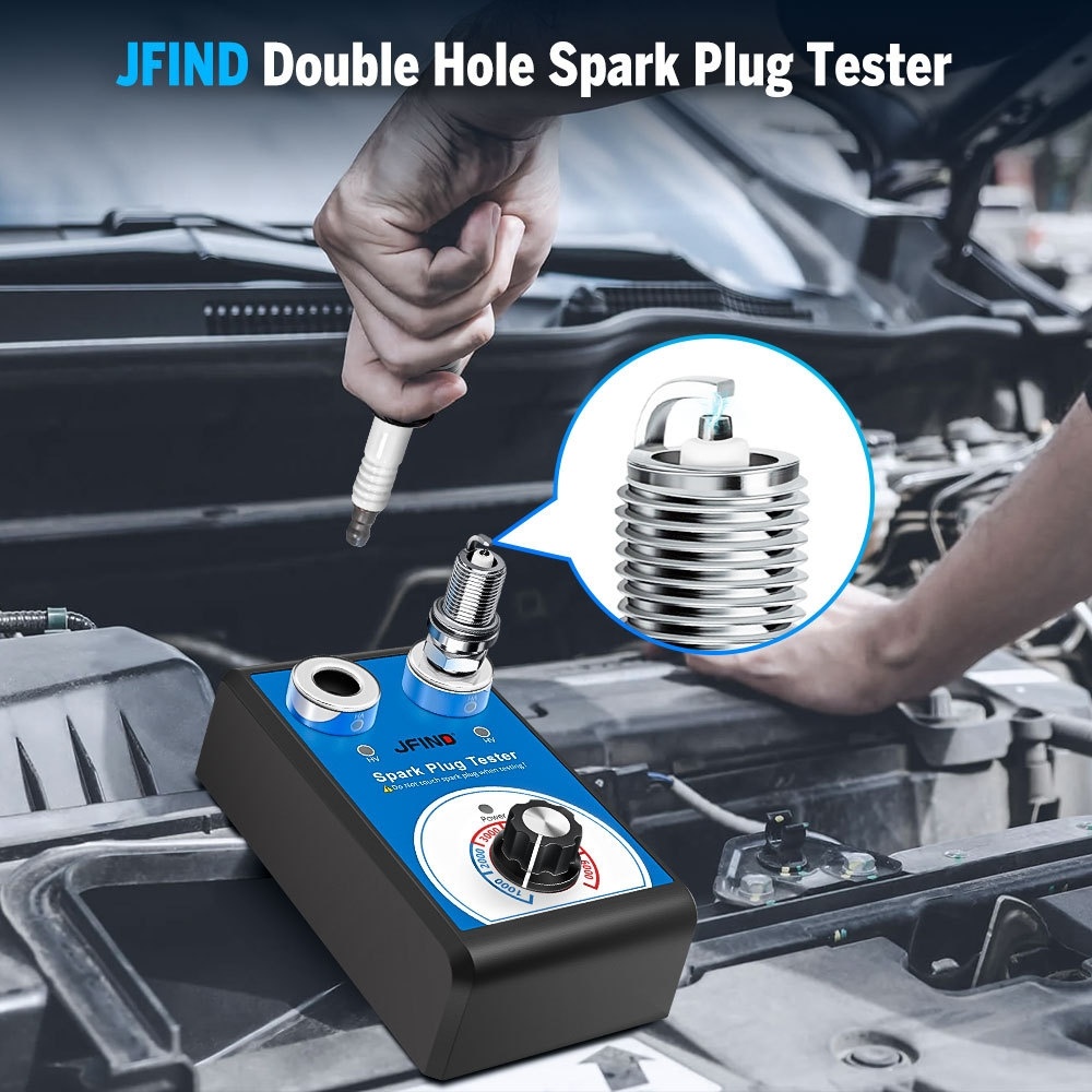 JFIND JF109 Car Double Hole Spark Plug Tester(US Plug) - Image 3